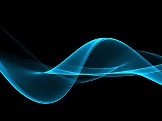      Abstract Soft Color Blue Wave Background 