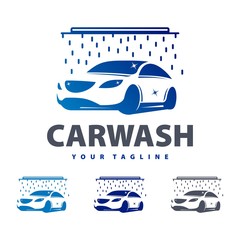 car wash stylized vector logo, design elements for logo template
