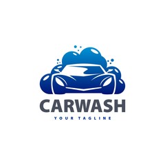 car wash logo, modern car wash and professional automotive vector logo design