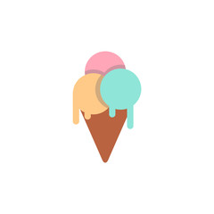 Ice Cream Summer Holiday Logo Icon Design
