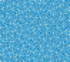 Blue tile bathroom or pool mosaic background, stock vector illustration