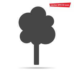 Gray tree icon isolated on background. Modern flat pictogram, business, marketing, internet concept.