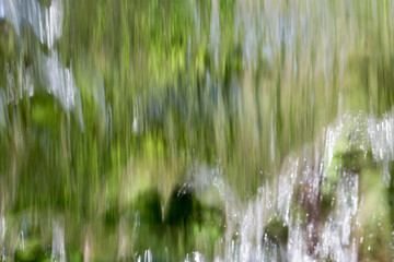 Wall of moving water in nature as background