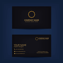 Clean dark Business card