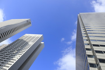 tokyo buildings and blue sky