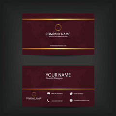 Red Modern business card