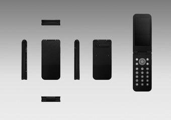 携帯電話　6面図
