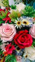 Artificial rose flower for decorated or gift