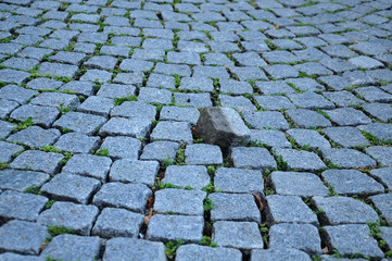 stumble stone in pavement