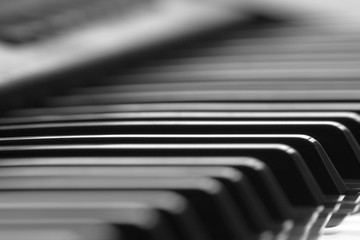 Focus down piano keys.