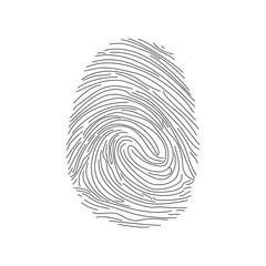 Set of fingerprints icons, id security identity. Vector illustration