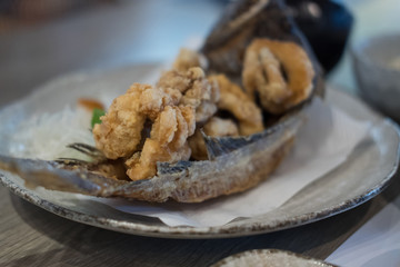 fried fish fillet. japanese food