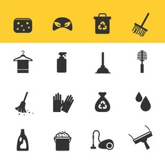Cleaning Icons Vector with White Background