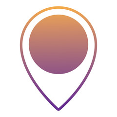 location pin icon over white background, vector illustration