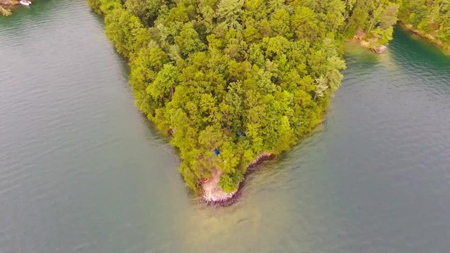 Beautiful landscape scenes at lake jocassee south carolina
