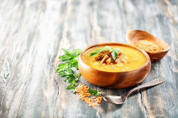 Pea lentil soup