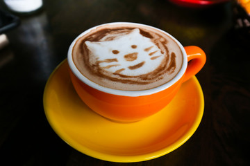 Mocca Hot Coffee on table