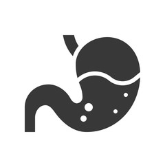 acid in  gastric stomach,healthcare and medical related solid icon
