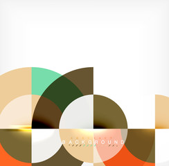 Obraz premium Minimal circle abstract background design, multicolored template for business or technology presentation or web brochure cover layout, wallpaper