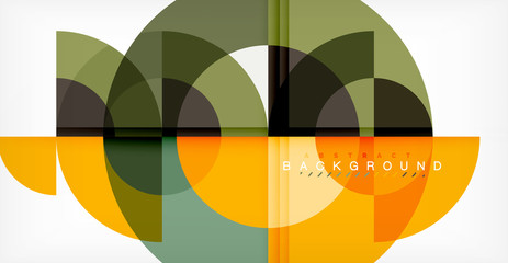 Obraz premium Minimal circle abstract background design, multicolored template for business or technology presentation or web brochure cover layout, wallpaper