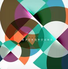 Obraz premium Minimal circle abstract background design, multicolored template for business or technology presentation or web brochure cover layout, wallpaper
