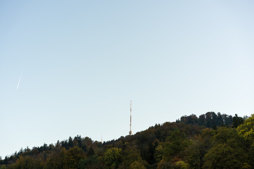 Obraz premium uetliberg mountain with tv tower near zurich switzerland