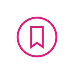 Pink bookmark icon website