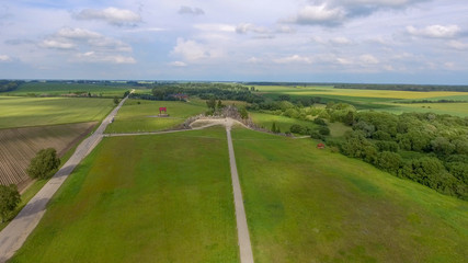 Aerial view of Hill of Crosses, Lithuania