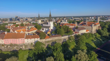 Fototapeta na wymiar Tallinn aerial view, Estonia in summer season