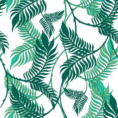 Abstract nature seamless pattern hand drawn. Ethnic ornament, floral print, textile fabric, botanical element. Vintage retro style. Image of flowers of leaves and other natural objects.