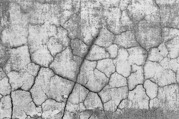 Wall fragment with scratches and cracks