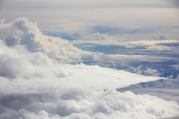 white clouds and blue sky on summer.