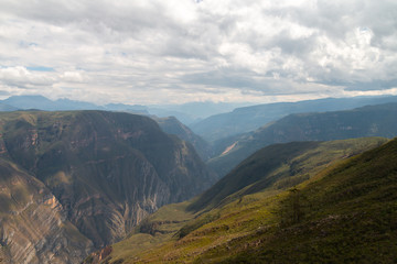 Sonche canyon near the city of Chachapoyas Peru