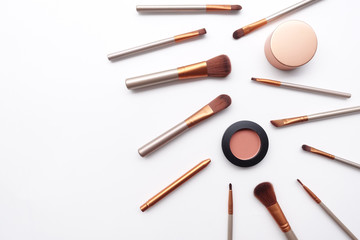 collection of make up and cosmetic beauty products arranged