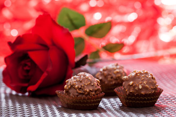 Red roses and chocolate