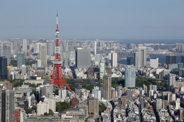 Tokyo skyline with Tokyo Tower in Japan