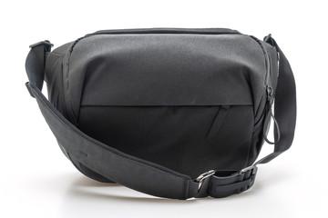 black fabric fashion men bag