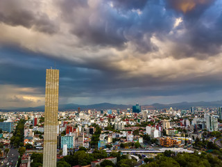 Mexico City - Chapultepec panoramic view - sunset