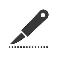 scalpel or lancet, healthcare and medical related solid icon