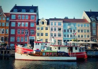 Naklejka premium copenhagen en couleur