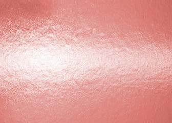 Fototapeta premium Rose gold pink metallic wrapping foil paper texture shiny metal background for wall paper decoration element