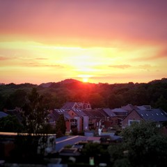 coucher de soleil orange