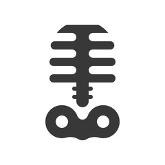 Bone and hipbone, healthcare and medical related solid icon