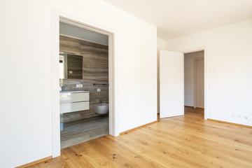 Interiors of modern apartment, empty new spaces