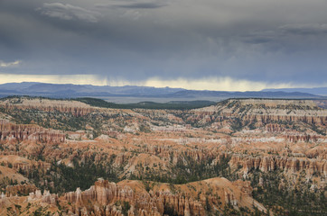 landscape on the bryce canyon in the united states of america