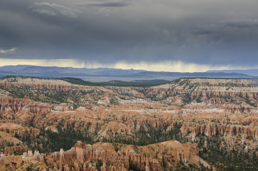 landscape on the bryce canyon in the united states of america