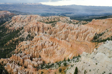landscape on the bryce canyon in the united states of america
