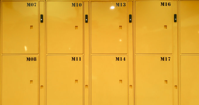 Yellow Lockers Background .