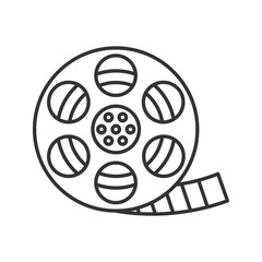 Filmstrip roll linear icon