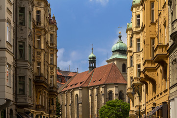 Obraz premium Historical buildings in old town in Prague, Czech republic